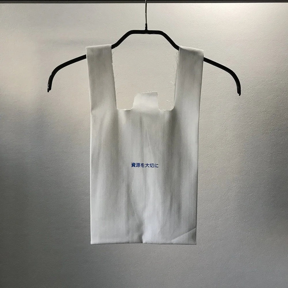 Convenient bag off white denim